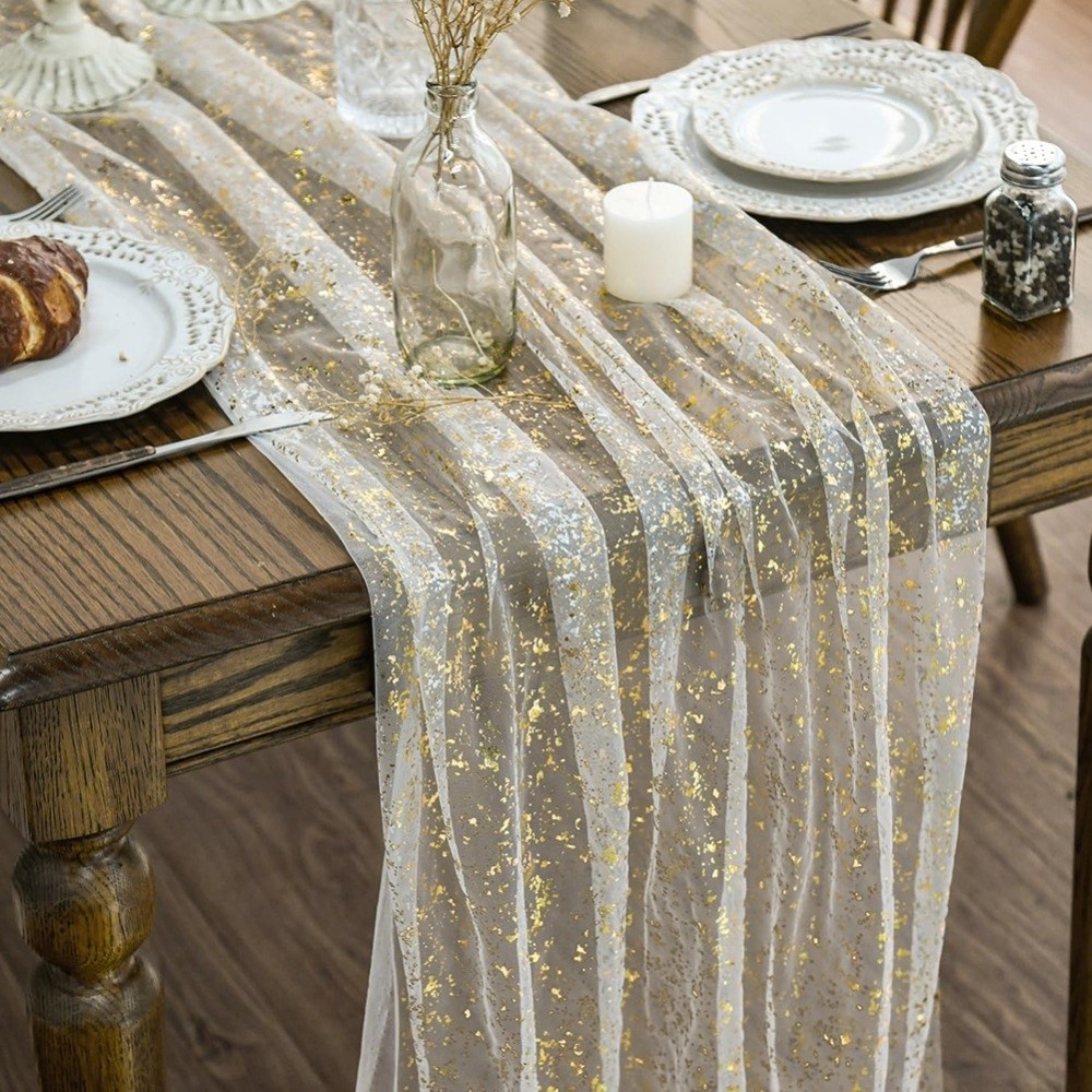 Table Runner Sequin - Chemin de table en maille de