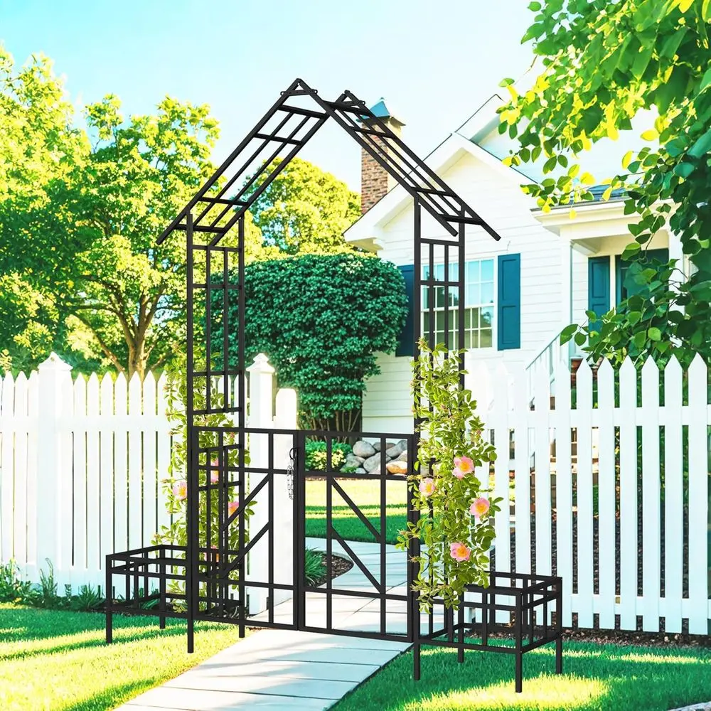 Wedding Support - Arche de jardin en métal noir