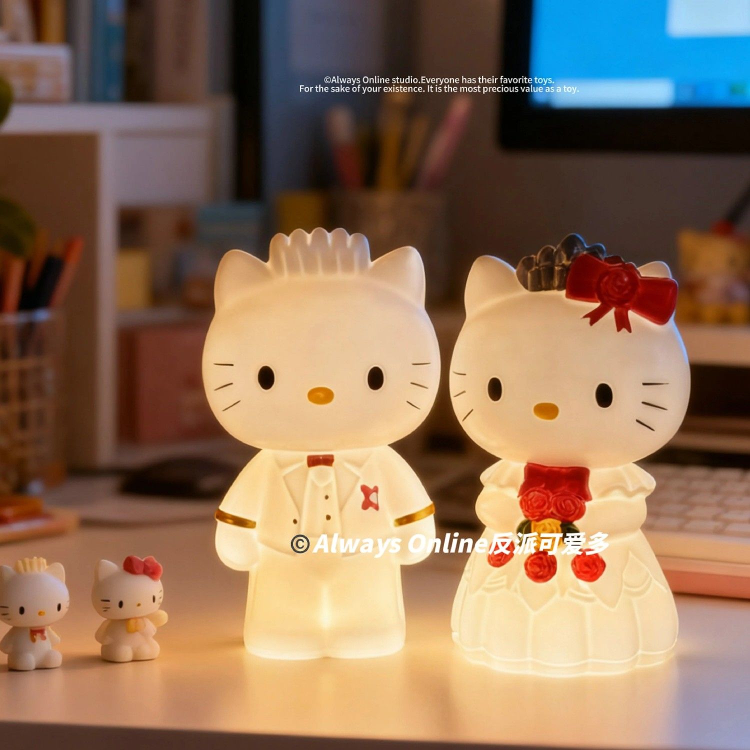 Wedding Tap - Veilleuse Kawaii Hello Kitty Villain Mignonne