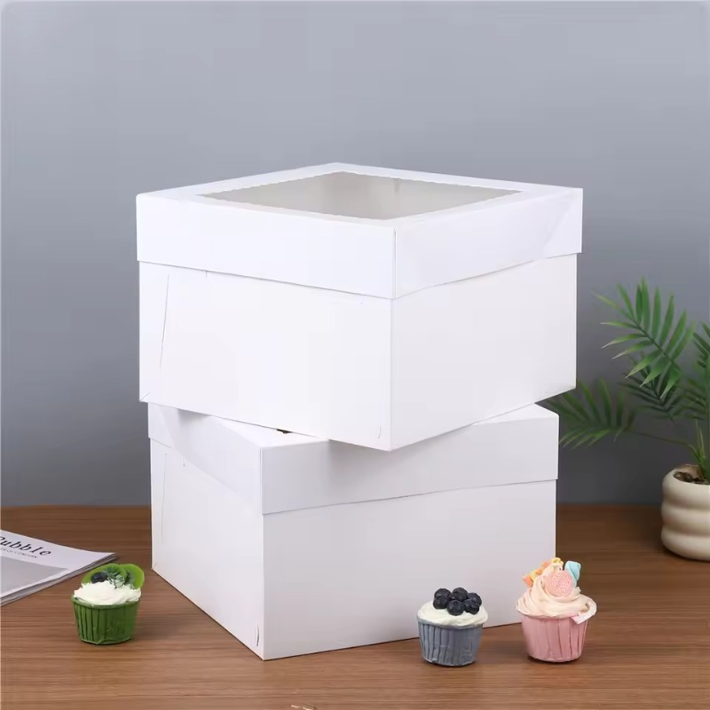 Wedding Decoration Supply - Boîtes à gâteaux jetables blanches avec