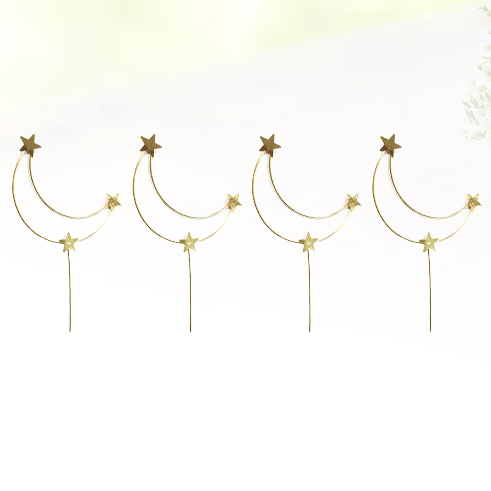 Wedding Decoration Supply - 4 décorations de gâteau Lune et