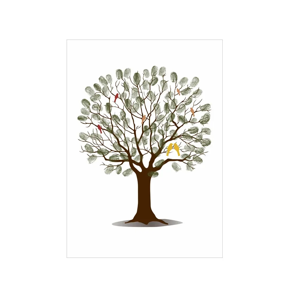 Wedding Souvenir - Tableau mural en toile avec empreintes