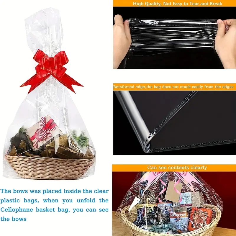 Grand sac en cellophane transp - Wedding Hampers avis et prix
