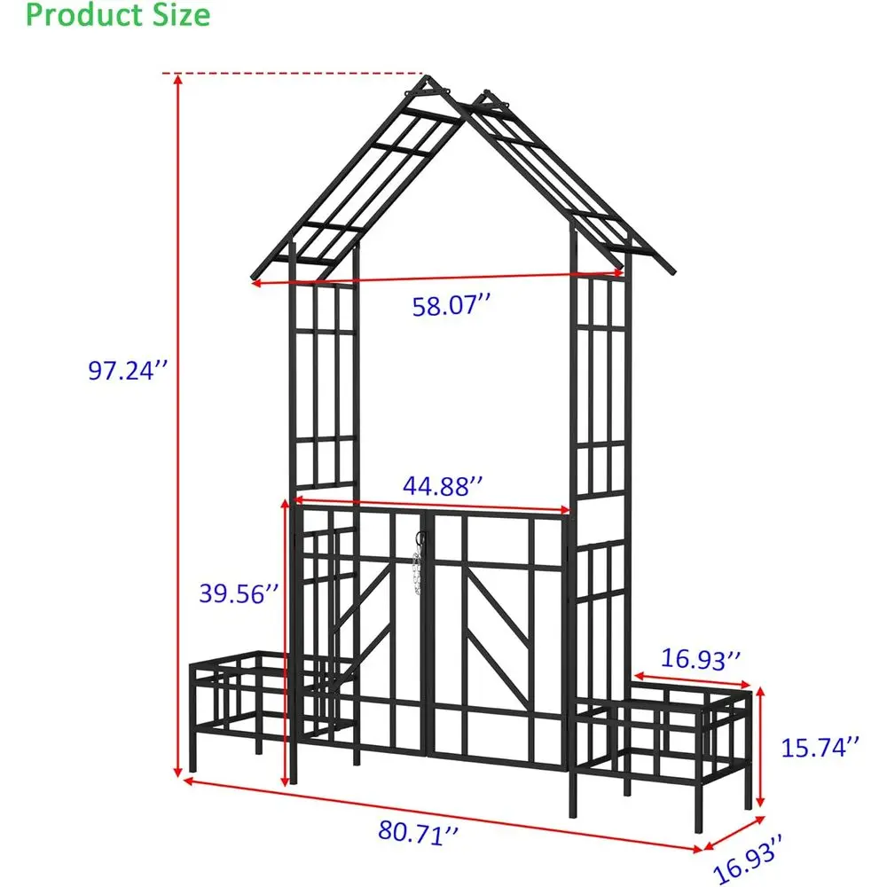 Arche de jardin en métal noir  - Wedding Support avis et prix
