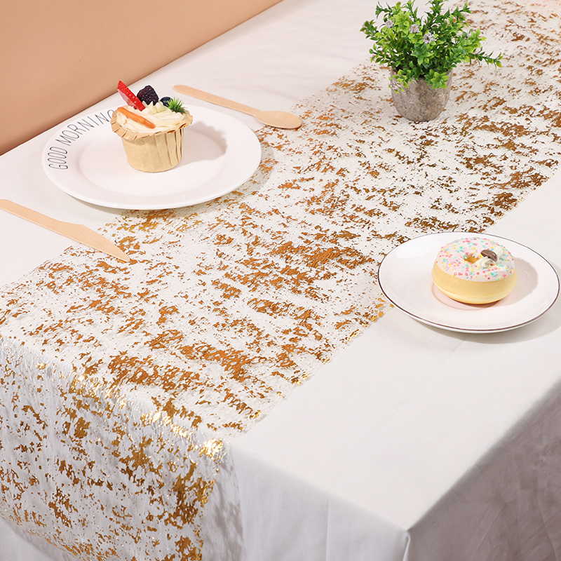 Chemin de Table métallique dor - Table Runner Sequin avis et prix