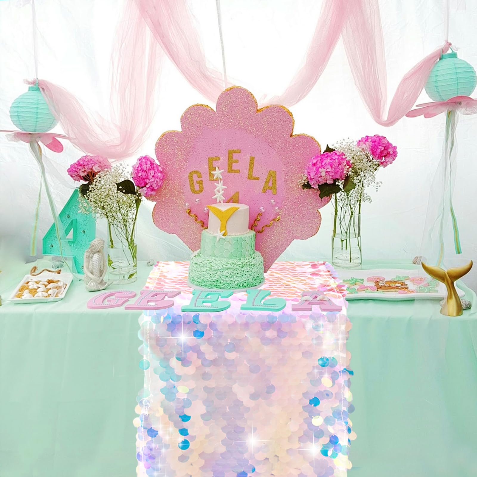Chemin de Table de fête sirène - Table Runner Sequin avis et prix