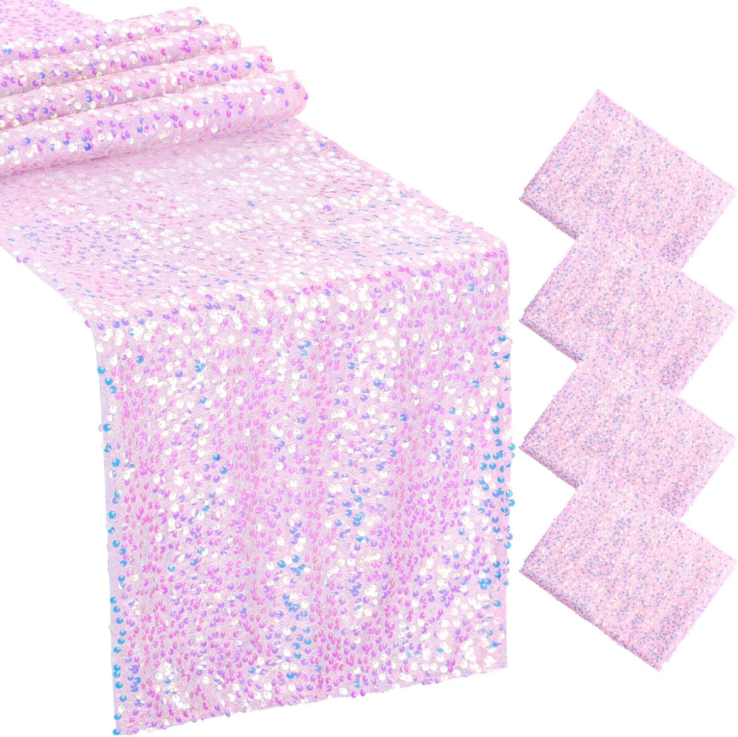 Lot de 4 chemins de table rose - Table Runner Sequin avis et prix